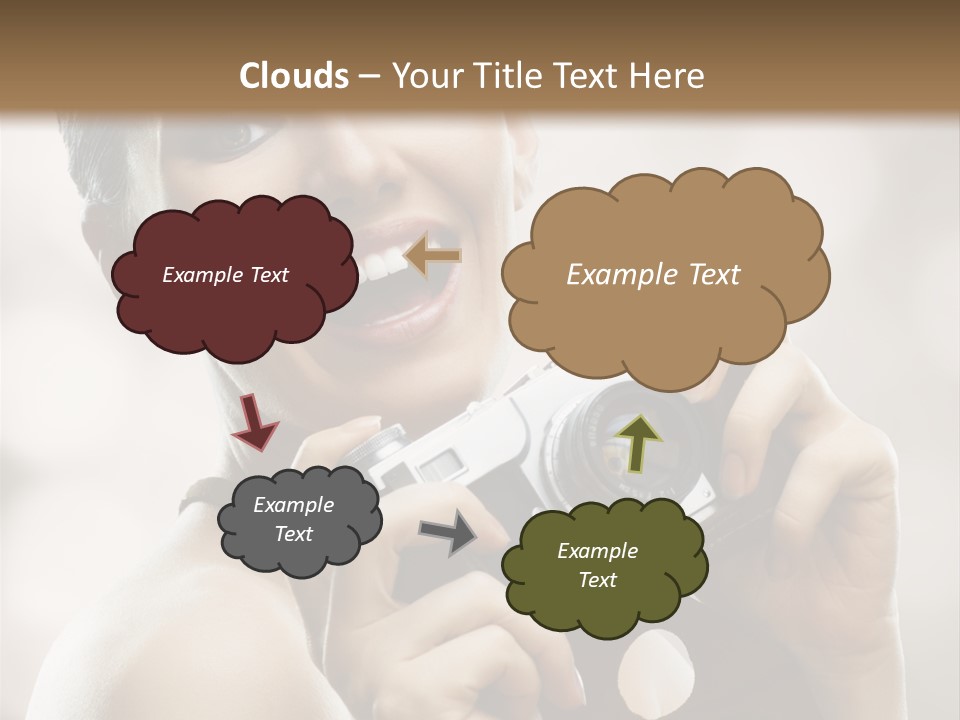 Beauty Caucasian Photo PowerPoint Template