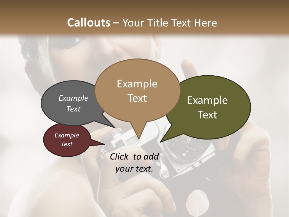 Beauty Caucasian Photo PowerPoint Template