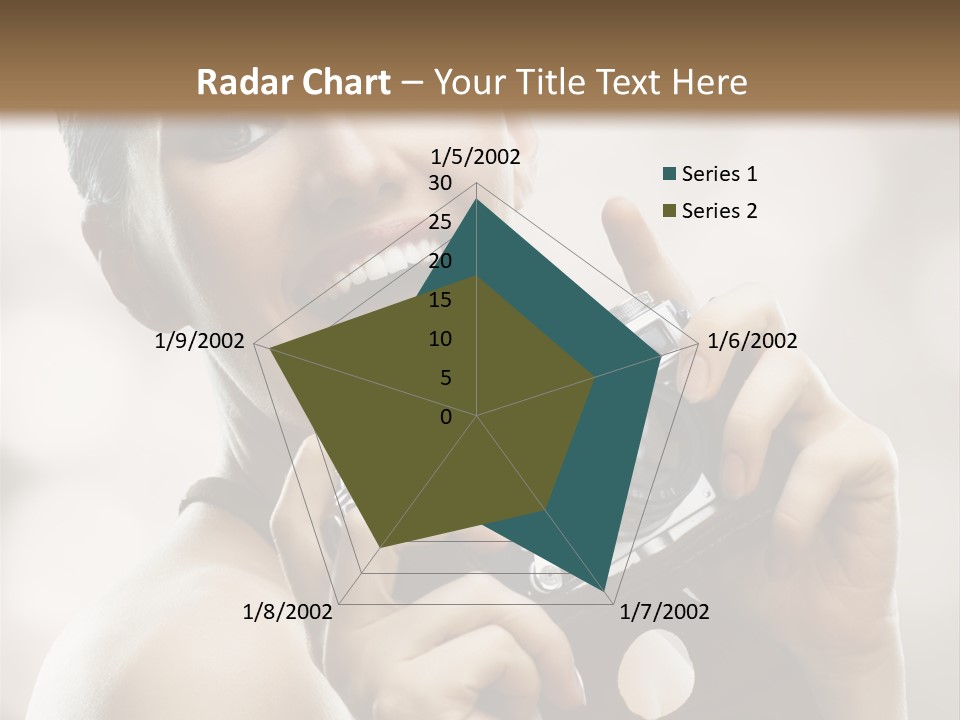 Beauty Caucasian Photo PowerPoint Template