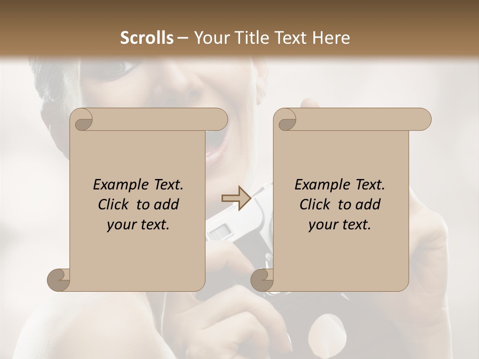 Beauty Caucasian Photo PowerPoint Template