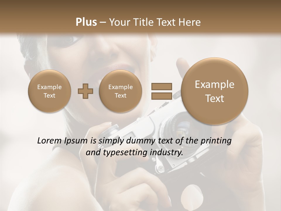 Beauty Caucasian Photo PowerPoint Template