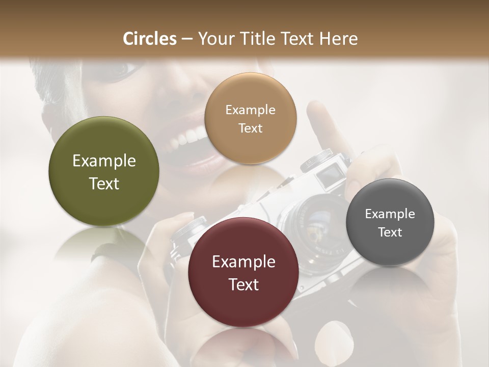 Beauty Caucasian Photo PowerPoint Template