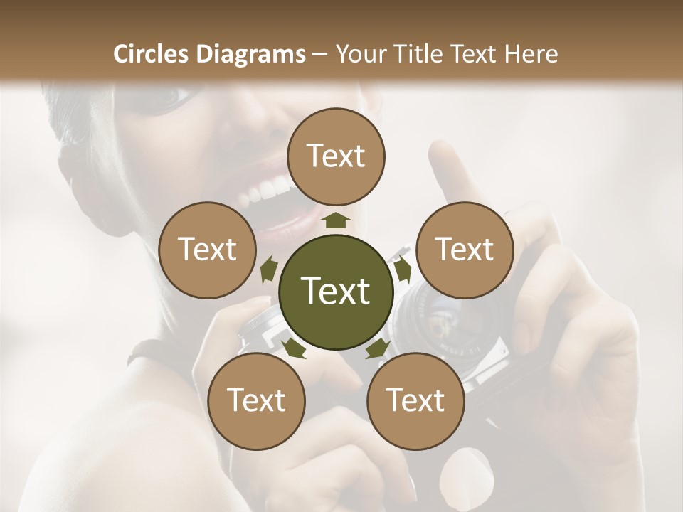 Beauty Caucasian Photo PowerPoint Template