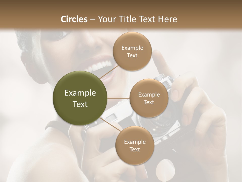 Beauty Caucasian Photo PowerPoint Template