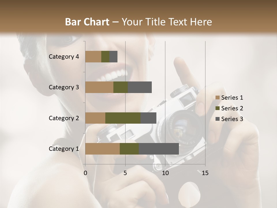 Beauty Caucasian Photo PowerPoint Template