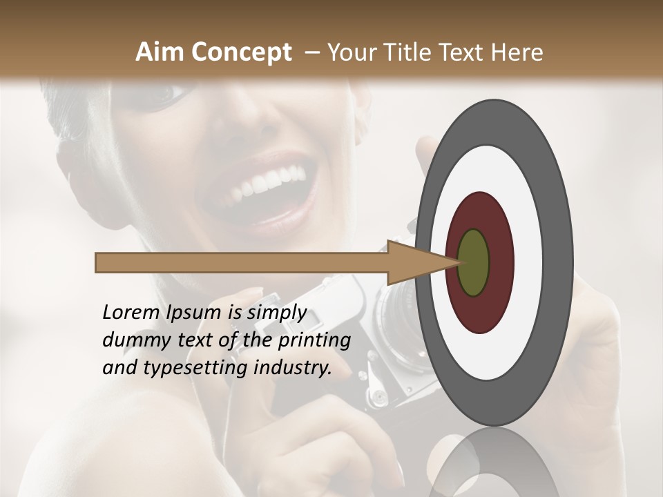 Beauty Caucasian Photo PowerPoint Template