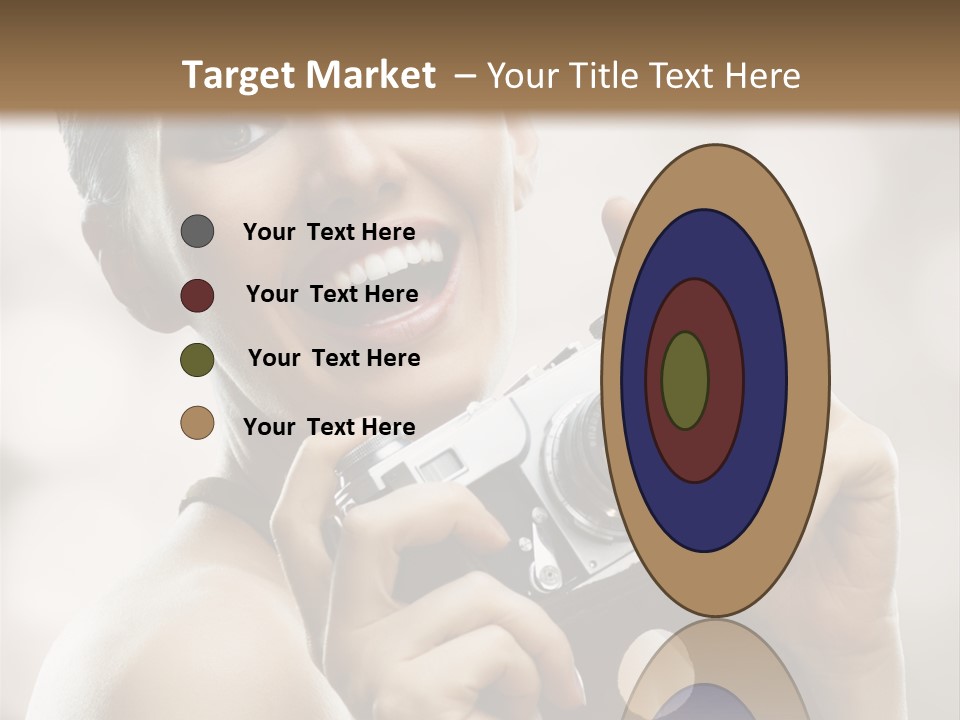 Beauty Caucasian Photo PowerPoint Template