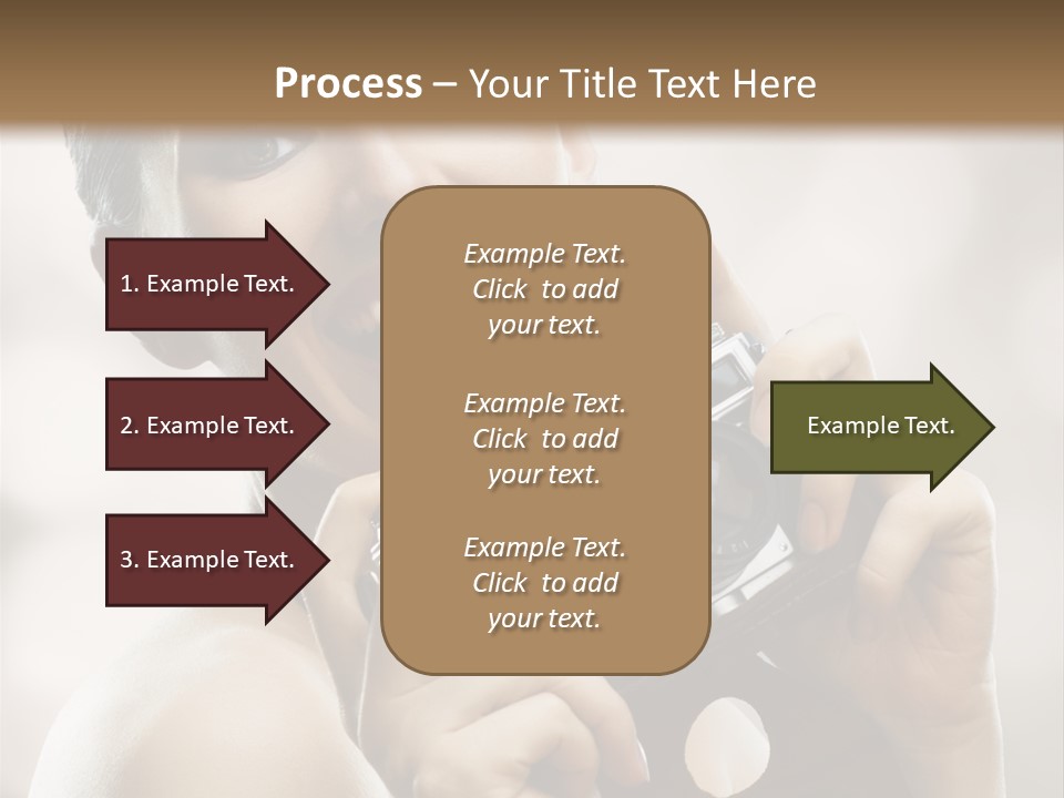 Beauty Caucasian Photo PowerPoint Template