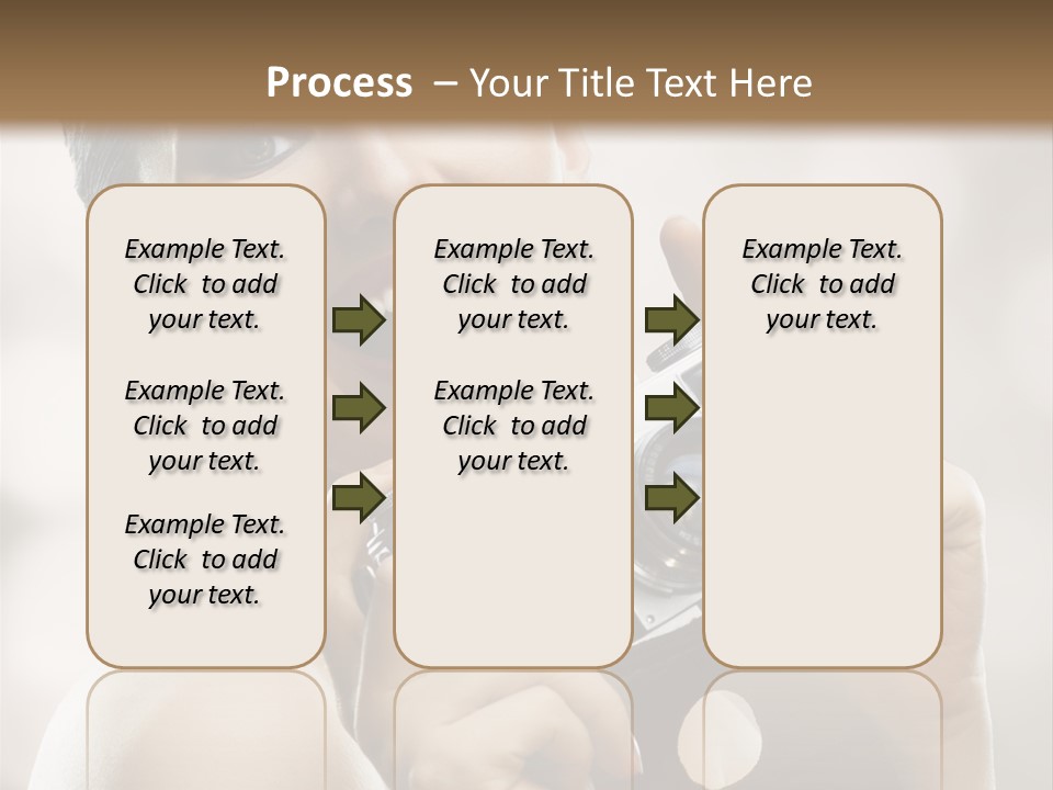 Beauty Caucasian Photo PowerPoint Template