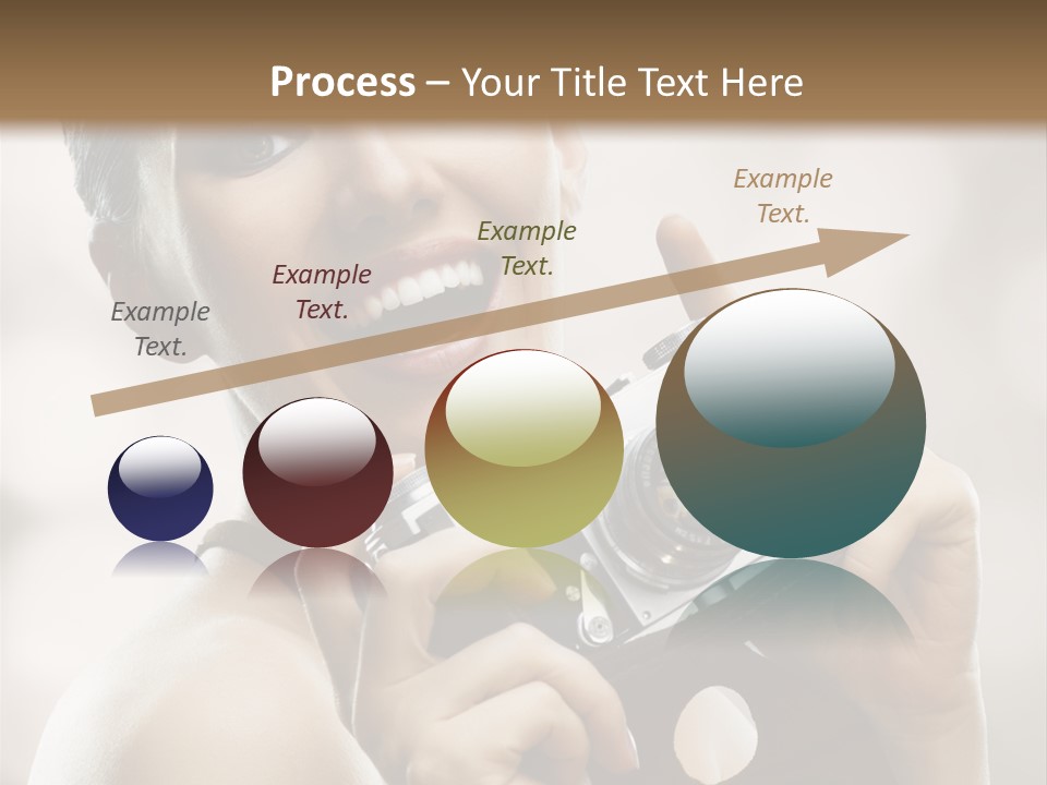 Beauty Caucasian Photo PowerPoint Template