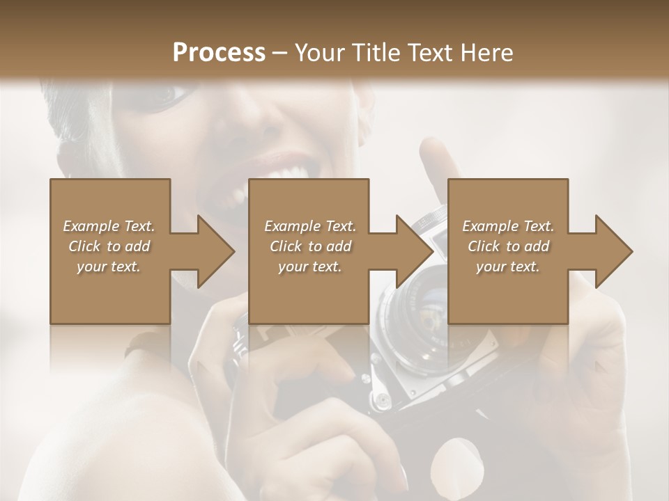 Beauty Caucasian Photo PowerPoint Template