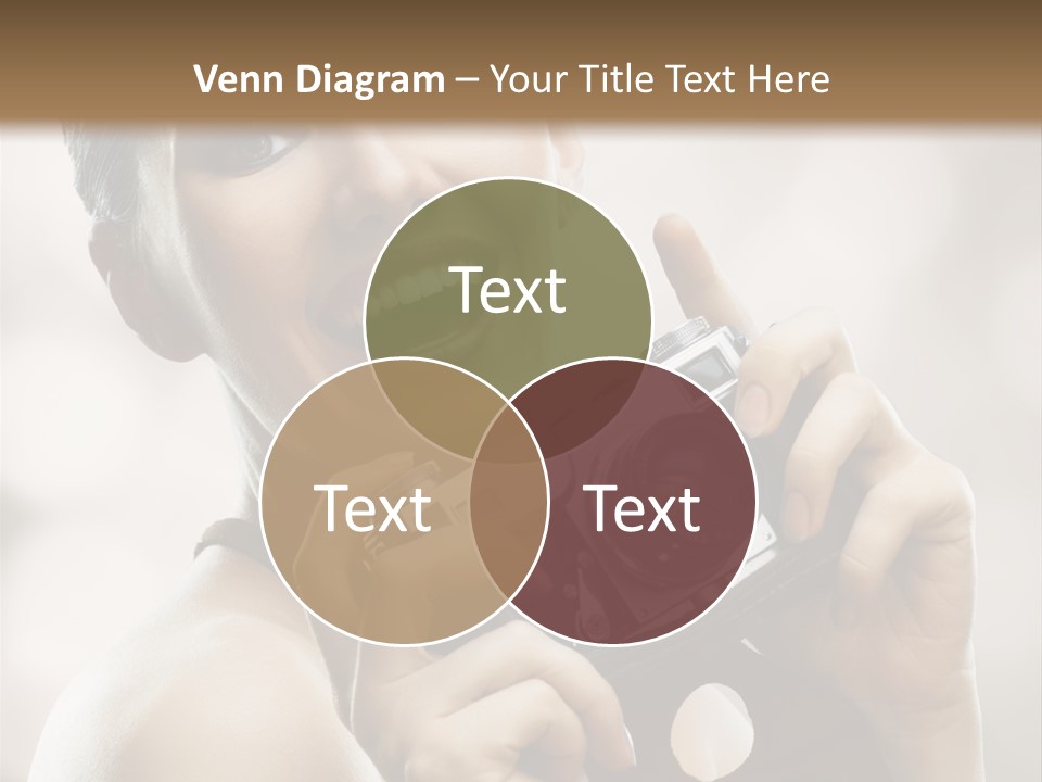 Beauty Caucasian Photo PowerPoint Template