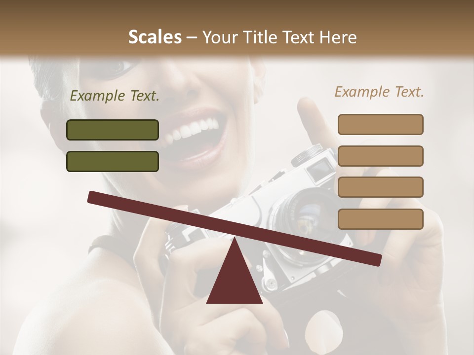 Beauty Caucasian Photo PowerPoint Template