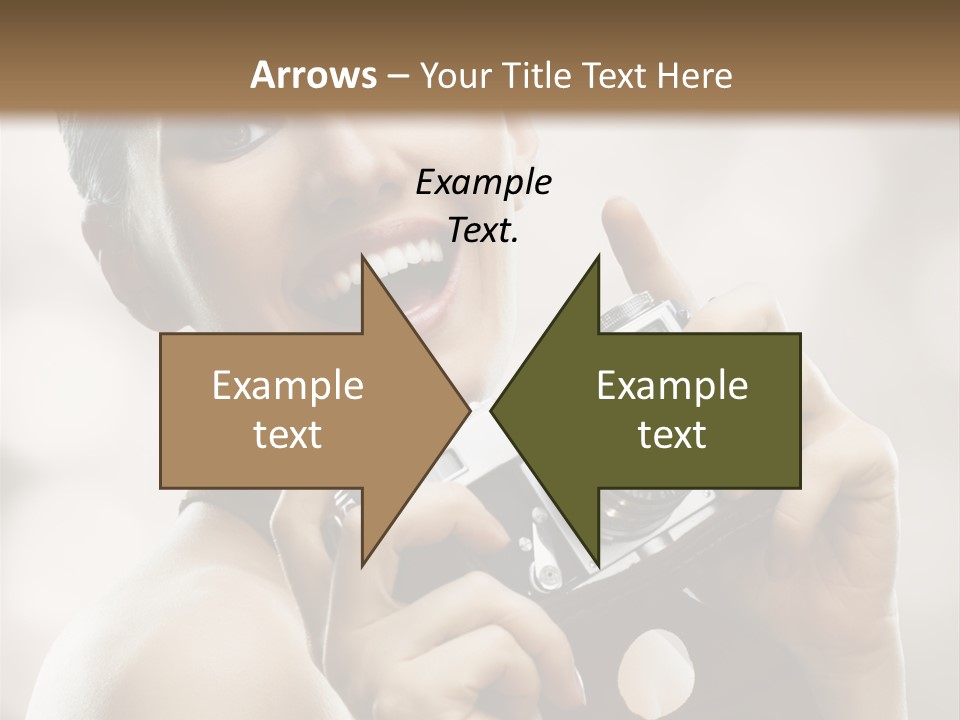 Beauty Caucasian Photo PowerPoint Template