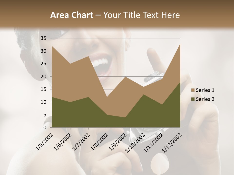 Beauty Caucasian Photo PowerPoint Template