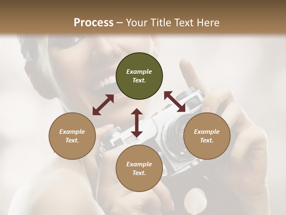 Beauty Caucasian Photo PowerPoint Template