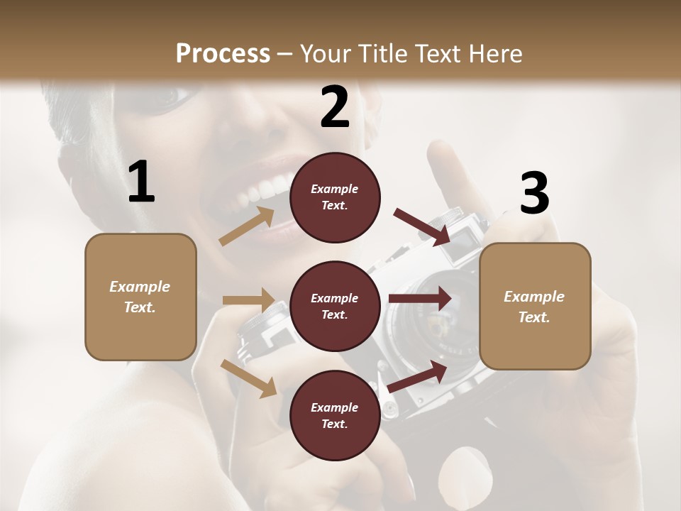 Beauty Caucasian Photo PowerPoint Template