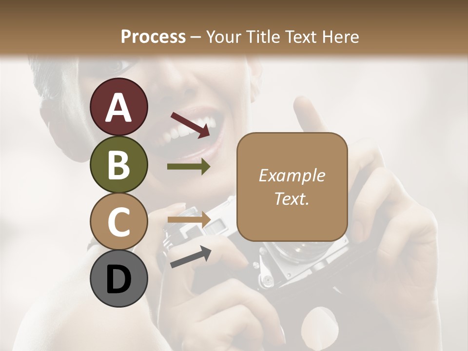 Beauty Caucasian Photo PowerPoint Template