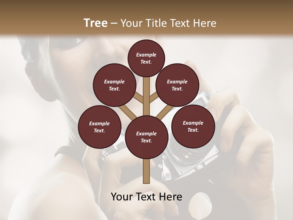 Beauty Caucasian Photo PowerPoint Template