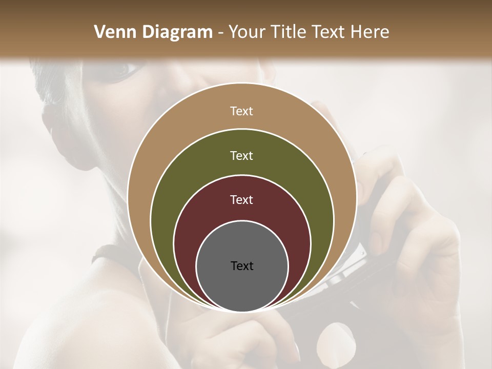 Beauty Caucasian Photo PowerPoint Template