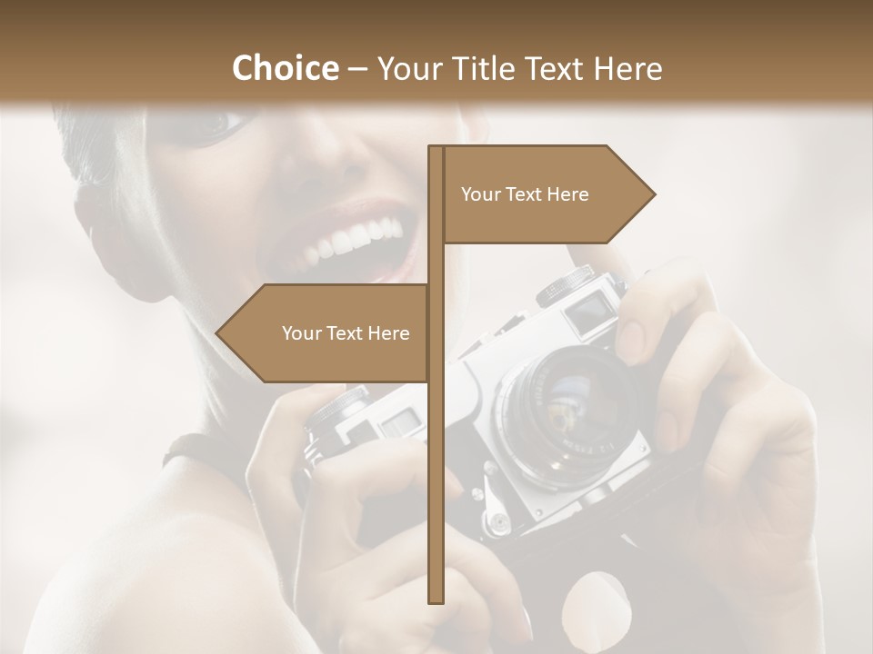 Beauty Caucasian Photo PowerPoint Template