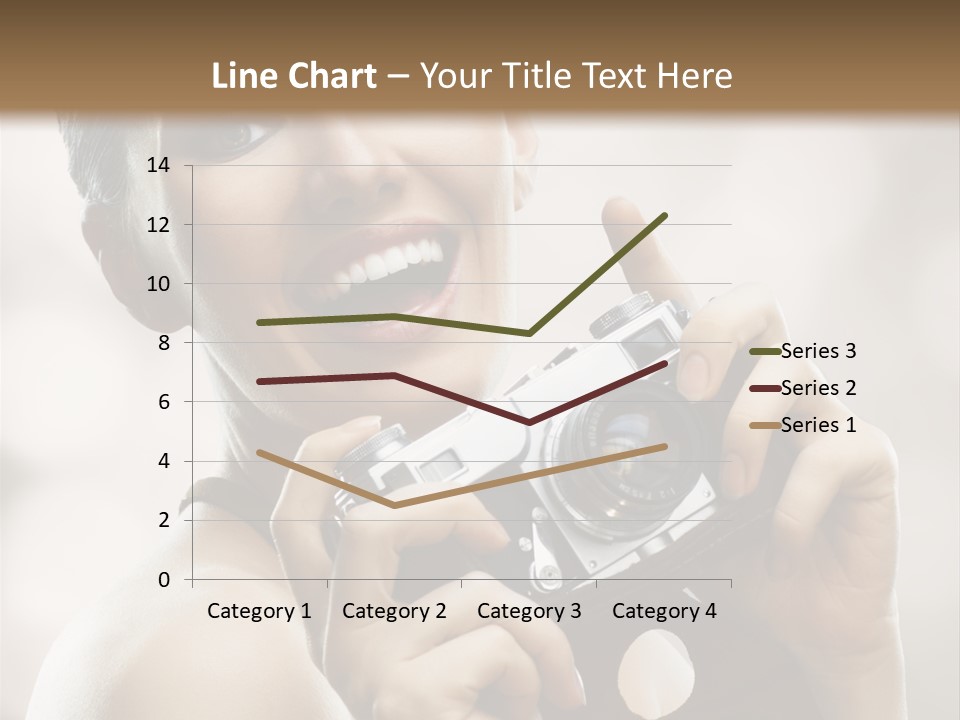 Beauty Caucasian Photo PowerPoint Template