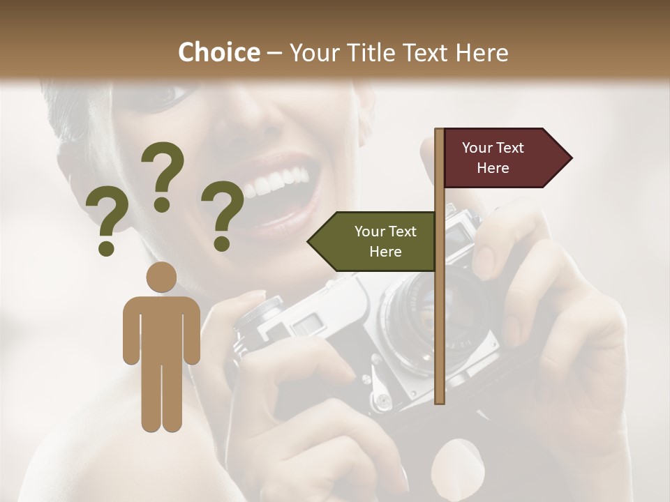 Beauty Caucasian Photo PowerPoint Template