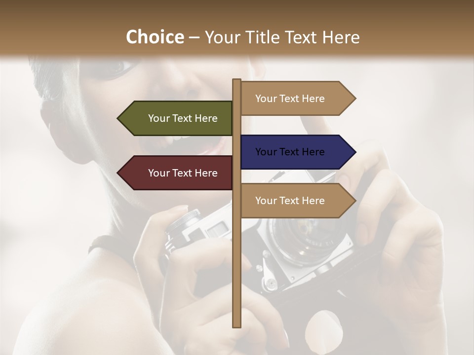 Beauty Caucasian Photo PowerPoint Template