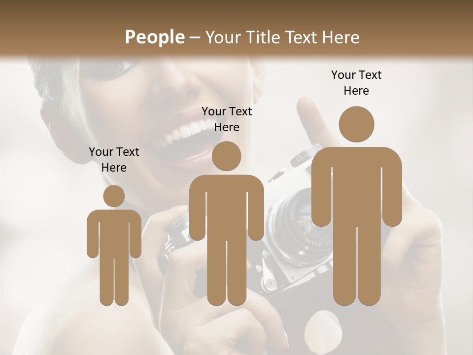 Beauty Caucasian Photo PowerPoint Template