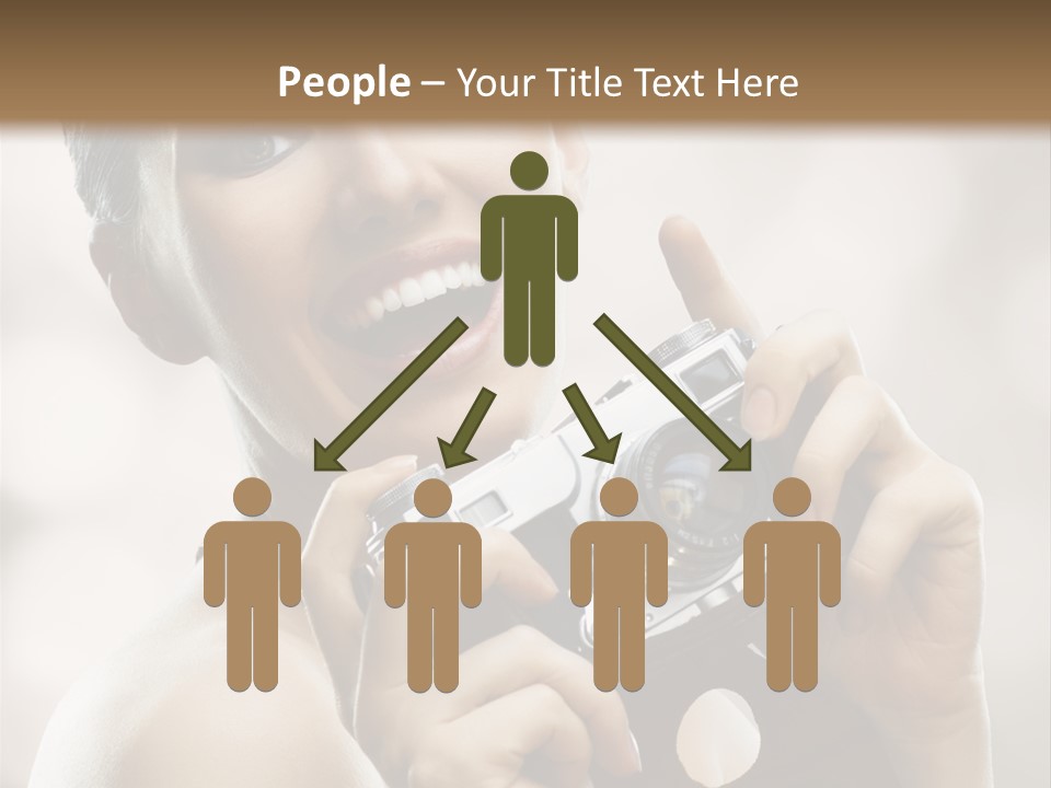 Beauty Caucasian Photo PowerPoint Template