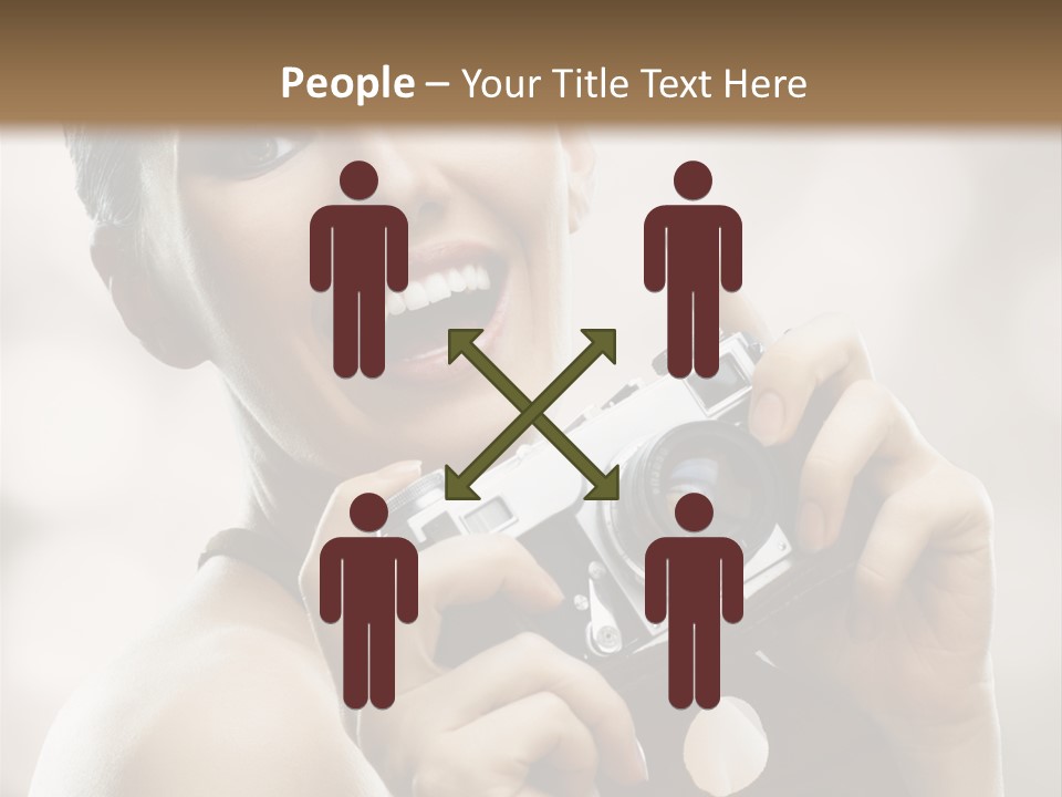 Beauty Caucasian Photo PowerPoint Template