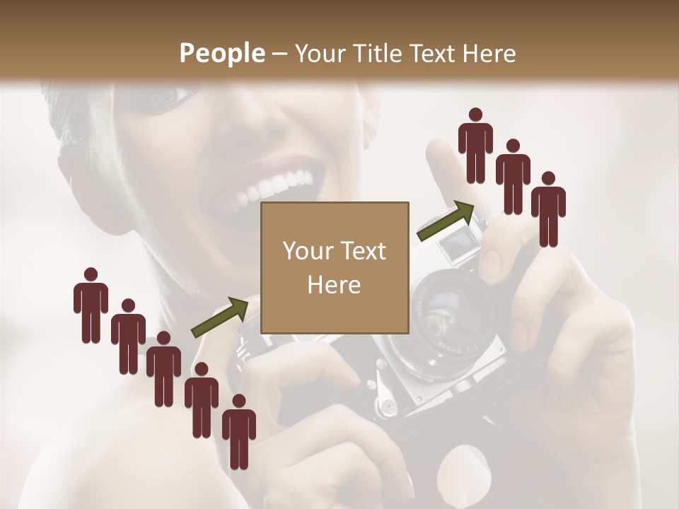 Beauty Caucasian Photo PowerPoint Template