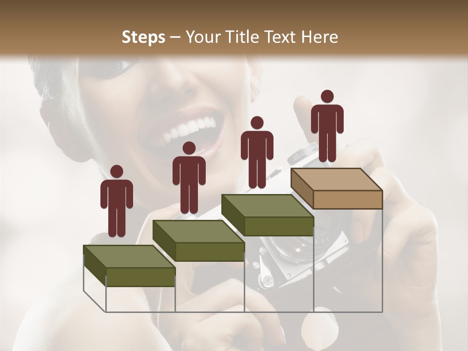 Beauty Caucasian Photo PowerPoint Template