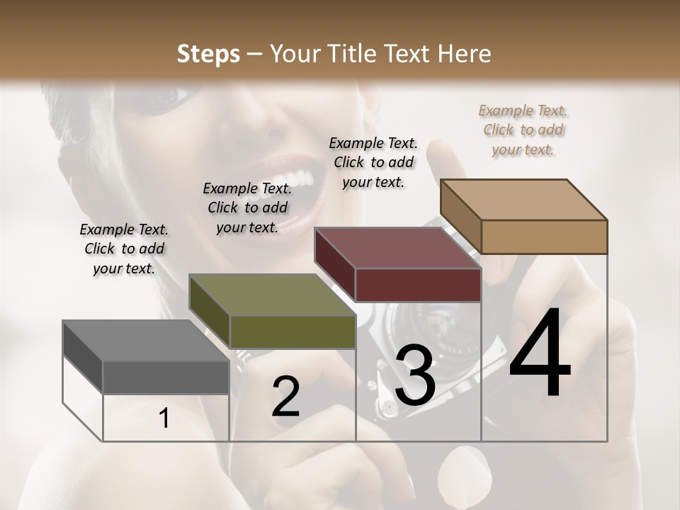 Beauty Caucasian Photo PowerPoint Template
