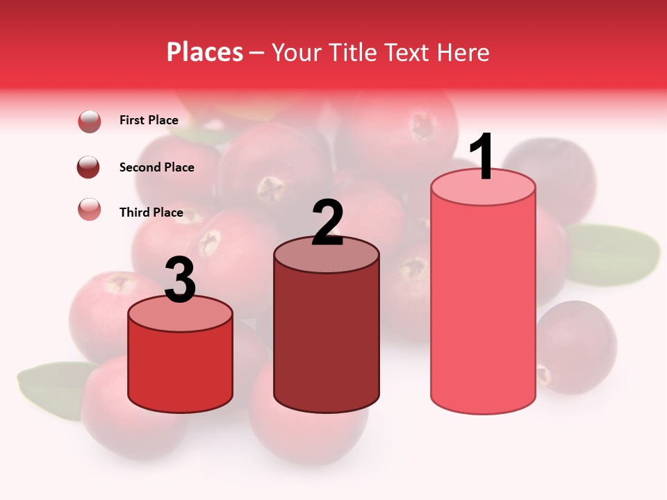 Red Cranberry Eating PowerPoint Template