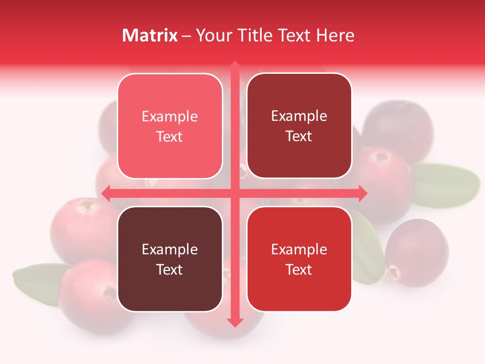 Red Cranberry Eating PowerPoint Template