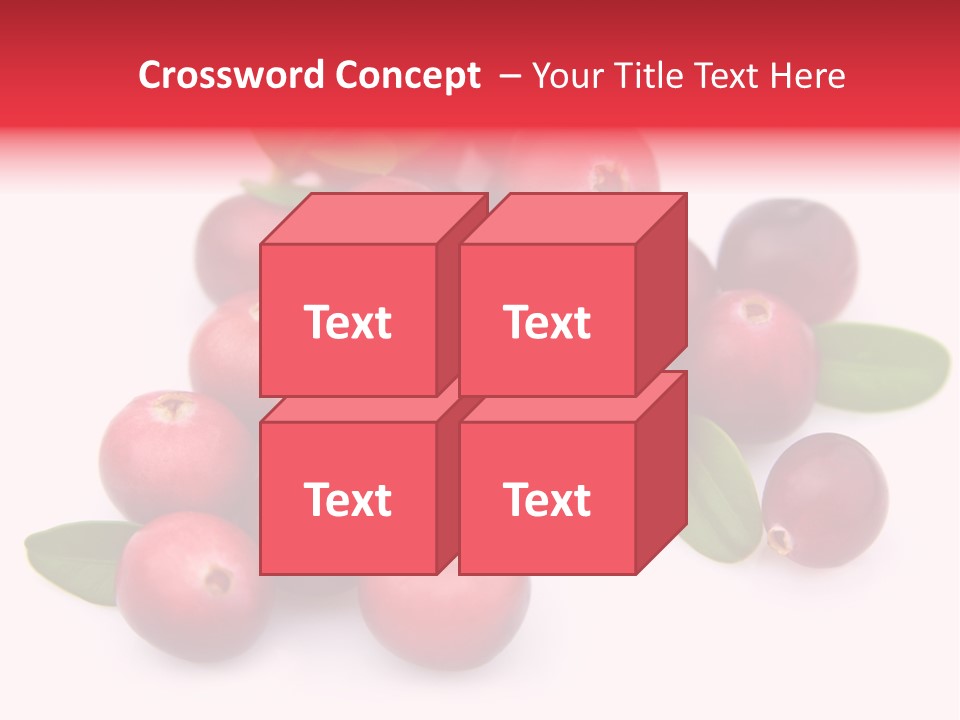 Red Cranberry Eating PowerPoint Template