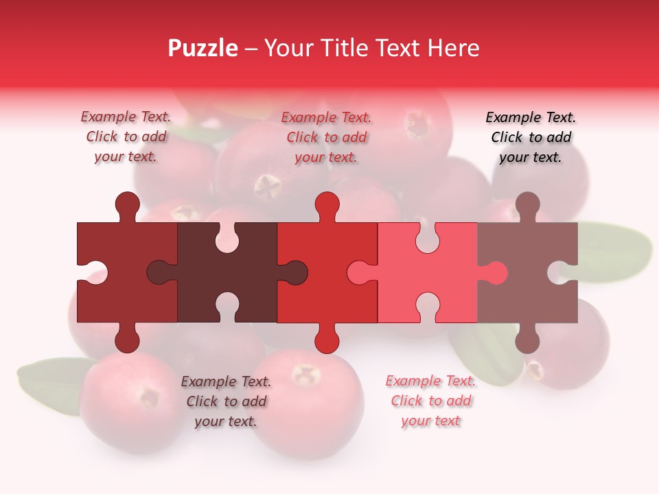Red Cranberry Eating PowerPoint Template