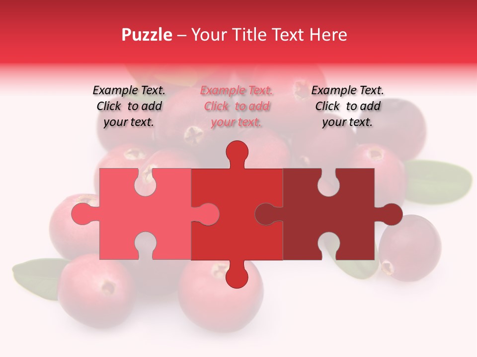 Red Cranberry Eating PowerPoint Template