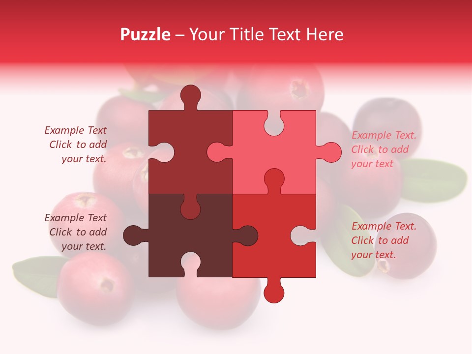 Red Cranberry Eating PowerPoint Template