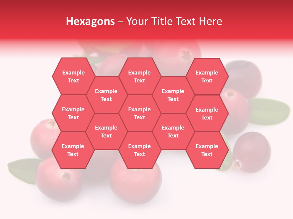 Red Cranberry Eating PowerPoint Template