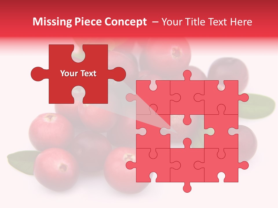 Red Cranberry Eating PowerPoint Template