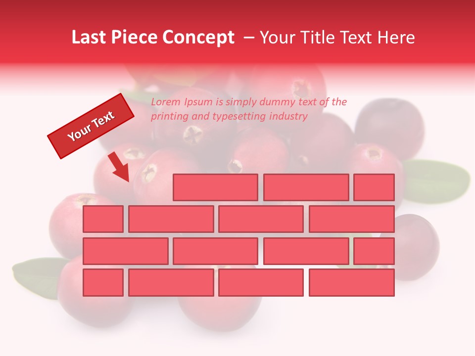 Red Cranberry Eating PowerPoint Template
