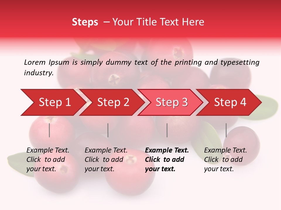 Red Cranberry Eating PowerPoint Template