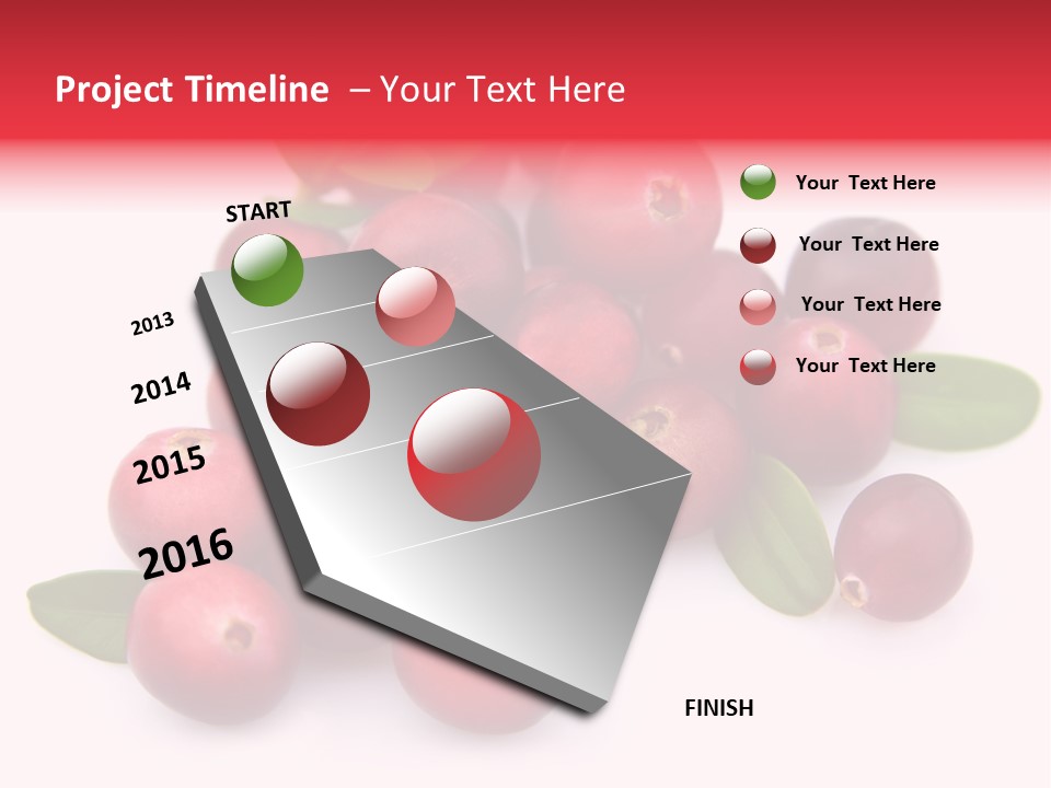 Red Cranberry Eating PowerPoint Template