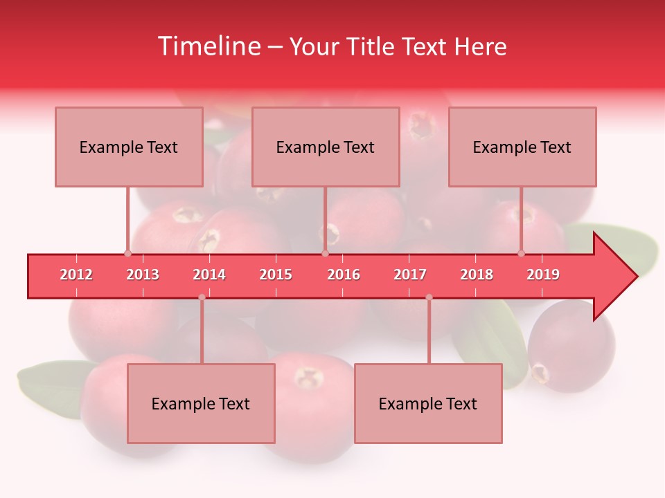 Red Cranberry Eating PowerPoint Template