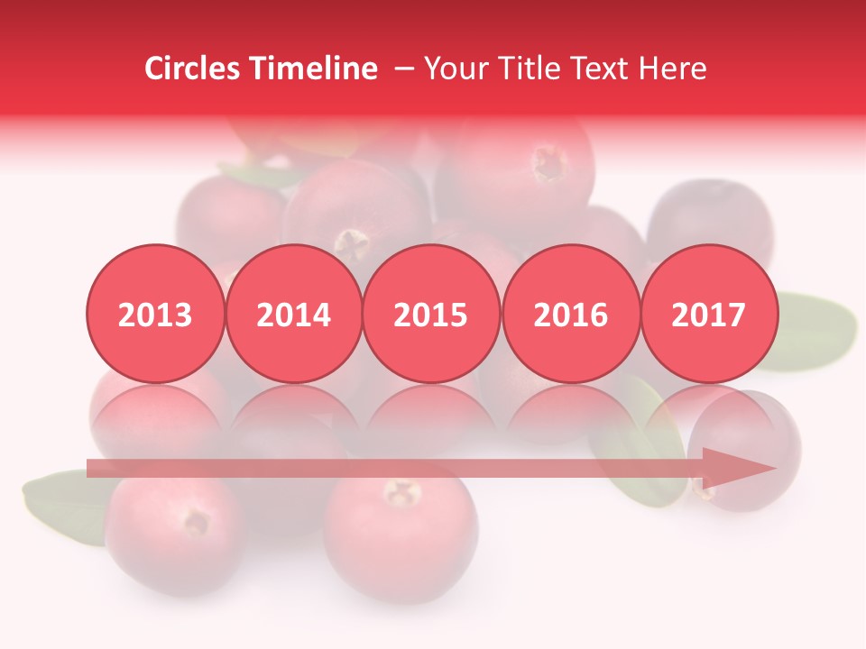 Red Cranberry Eating PowerPoint Template