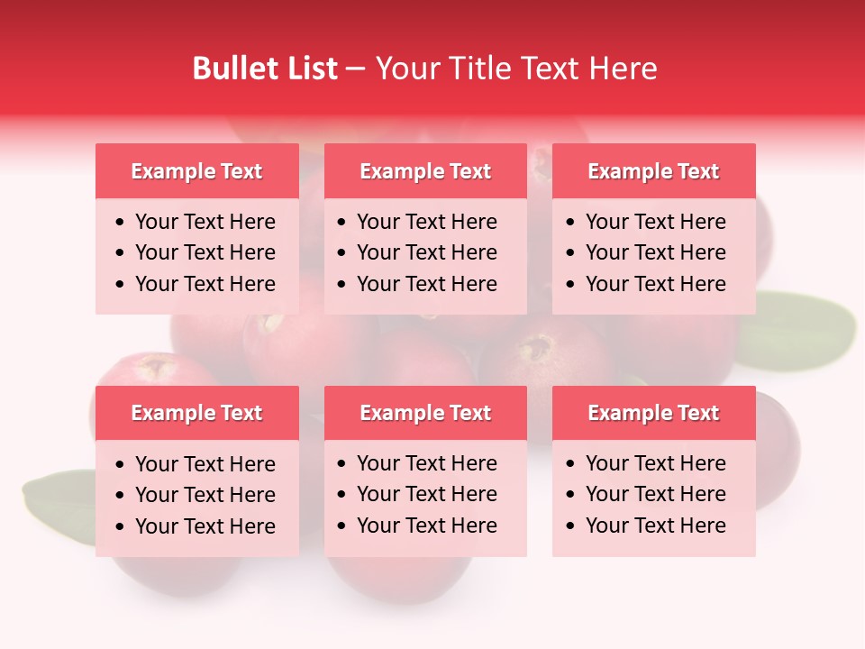 Red Cranberry Eating PowerPoint Template