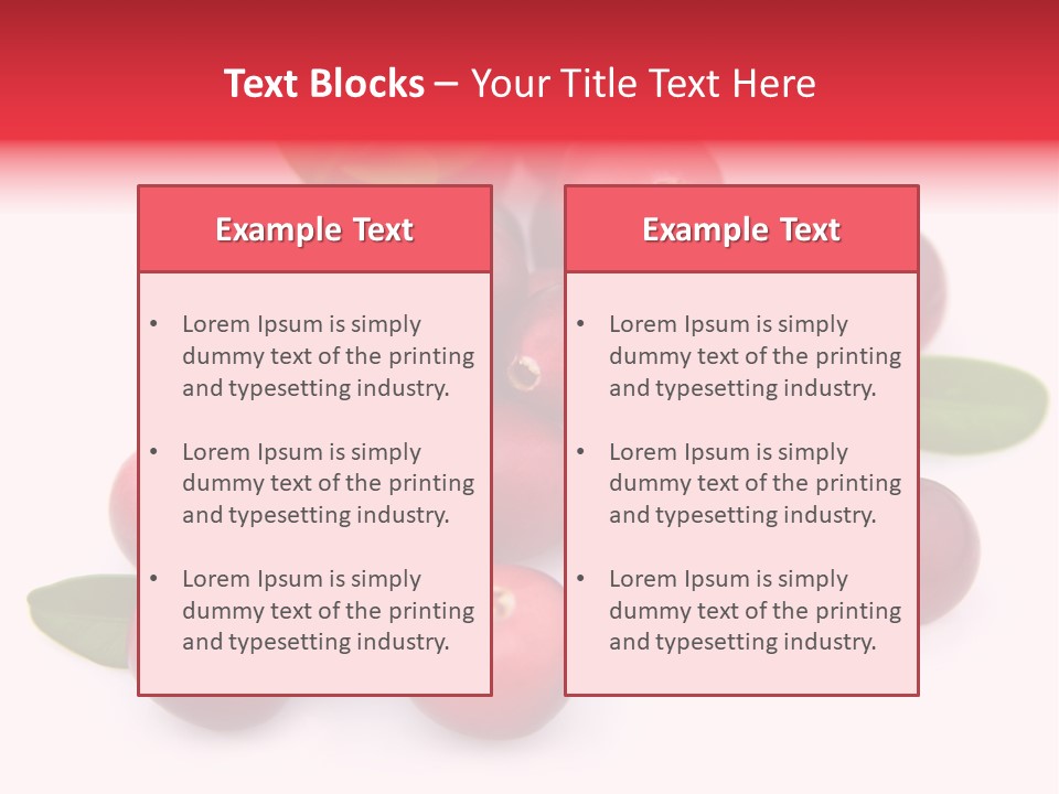 Red Cranberry Eating PowerPoint Template