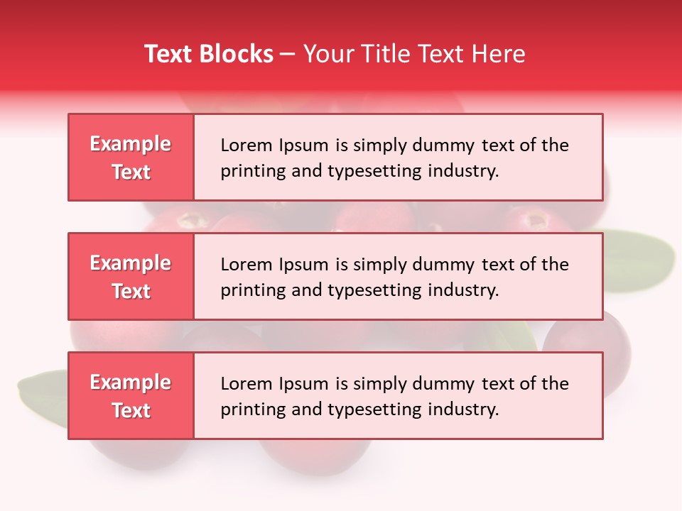 Red Cranberry Eating PowerPoint Template